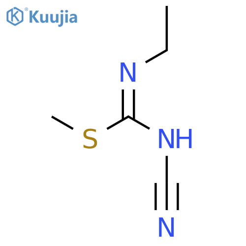 N'-cyano-N-ethyl(methylsulfanyl)methanimidamide structure