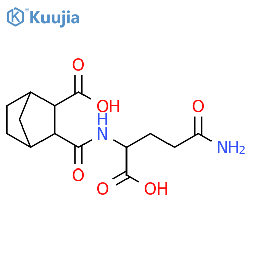Bicyclo[2.2.1]heptane-2-carboxylic acid,3-[[(4-amino-1-carboxy-4-oxobutyl)amino]carbonyl]- structure