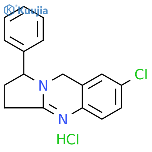 Pyrrolo[2,1-b]quinazoline, 7-chloro-1,2,3,9-tetrahydro-1-phenyl-,monohydrochloride structure