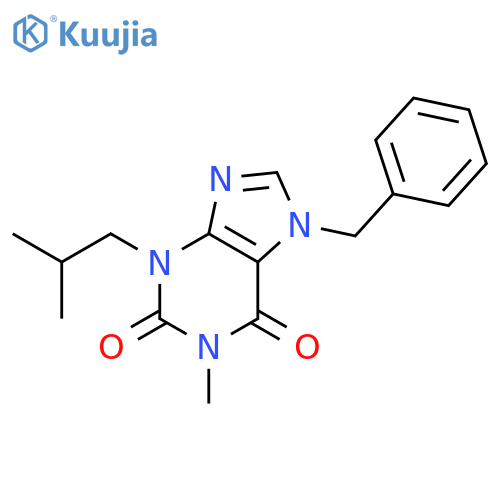 7-benzyl-1-methyl-3-(2-methylpropyl)-3,7-dihydro-1H-purine-2,6-dione structure