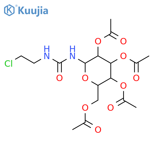 [3,4,5-triacetyloxy-6-(2-chloroethylcarbamoylamino)oxan-2-yl]methyl Acetate structure