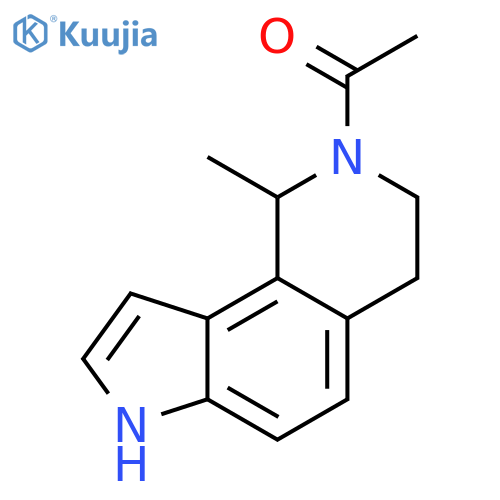 1H-Pyrrolo[2,3-h]isoquinoline, 2-acetyl-2,3,4,7-tetrahydro-1-methyl- structure