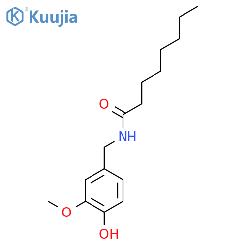 N-(4-hydroxy-3-methoxyphenyl)methyloctanamide structure