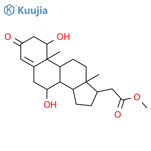methyl (1alpha,7alpha)-1,7-dihydroxy-3-oxopregn-4-en-21-oate structure