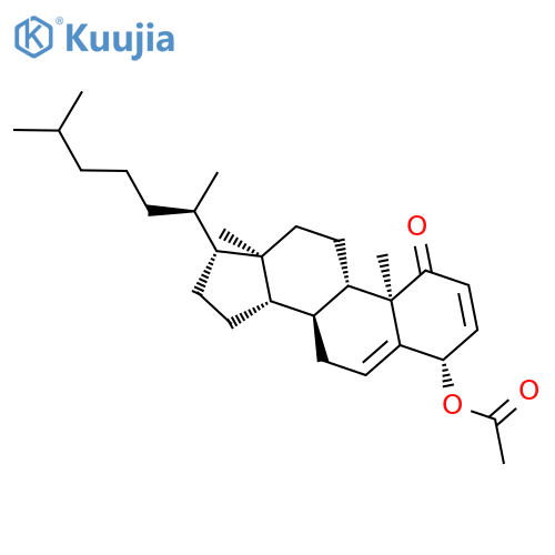 Cholesta-2,5-dien-1-one, 4-(acetyloxy)-, (4b)- structure