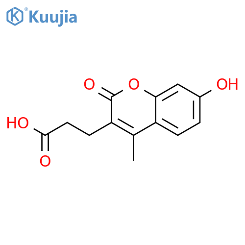 2H-1-Benzopyran-3-propanoic acid, 7-hydroxy-4-methyl-2-oxo- structure