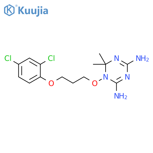1,3,5-Triazine-2,4-diamine, 1-[3-(2,4-dichlorophenoxy)propoxy]-1,6-dihydro-6,6-dimethyl- structure