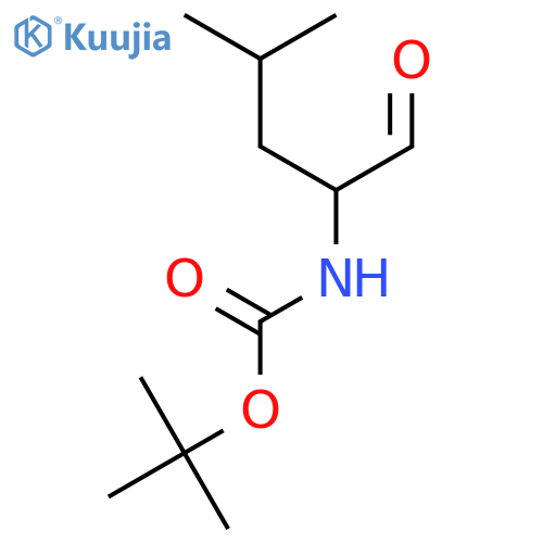 Tert-butyl (S)1-formyl-3-methylbutylcarbamate structure
