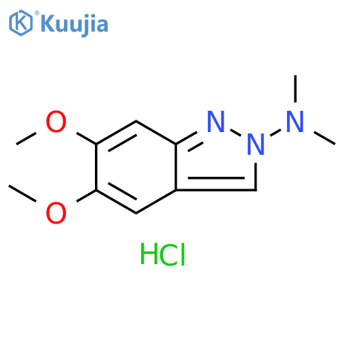 2H-Indazol-2-amine, 5,6-dimethoxy-N,N-dimethyl-, hydrochloride (1:1) structure