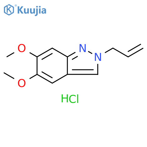 2H-Indazole, 5,6-dimethoxy-2-(2-propen-1-yl)-, hydrochloride (1:1) structure