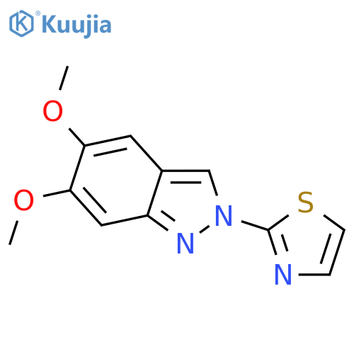 2H-Indazole, 5,6-dimethoxy-2-(2-thiazolyl)- structure