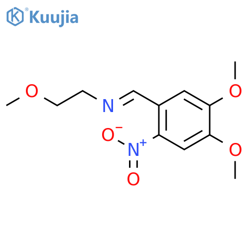 Ethanamine, N-[(4,5-dimethoxy-2-nitrophenyl)methylene]-2-methoxy- structure
