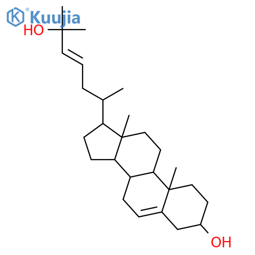 (3beta,23E)-cholesta-5,23-diene-3,25-diol structure