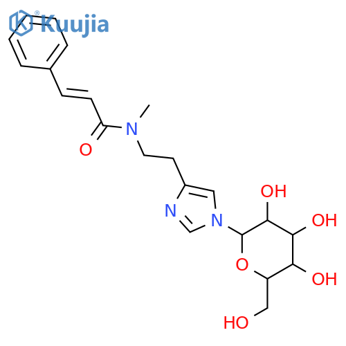 2-Propenamide, N-[2-(1-b-D-glucopyranosyl-1H-imidazol-4-yl)ethyl]-N-methyl-3-phenyl-,(2E)- structure