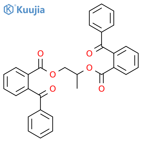 Benzoic acid, 2-benzoyl-, 1-methyl-1,2-ethanediyl ester structure