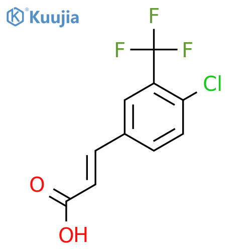 3-4-chloro-3-(trifluoromethyl)phenylprop-2-enoic acid structure