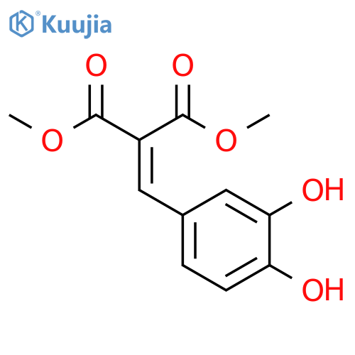 Propanedioic acid, [(3,4-dihydroxyphenyl)methylene]-, dimethyl ester structure
