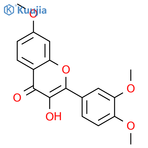 4H-1-Benzopyran-4-one,2-(3,4-dimethoxyphenyl)-3-hydroxy-7-methoxy- structure