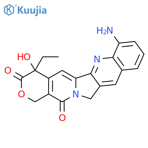 (4S)-7-amino-4-ethyl-4-hydroxy-1H-pyrano[3',4':6,7]indolizino[1,2-b]quinoline-3,14(4H,12H)-dione structure