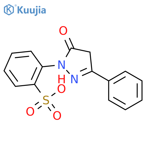Benzenesulfonic acid,2-(4,5-dihydro-5-oxo-3-phenyl-1H-pyrazol-1-yl)- structure