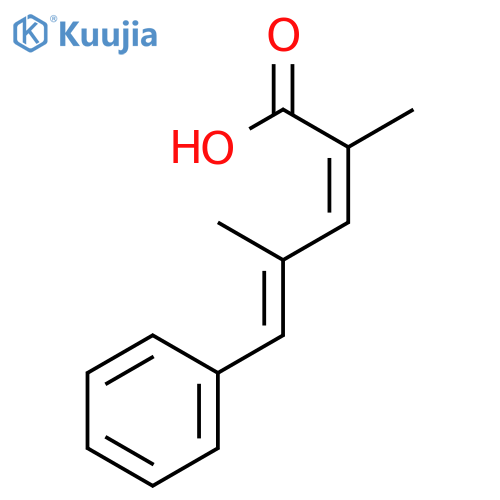 2,4-Pentadienoic acid, 2,4-dimethyl-5-phenyl-, (2E,4E)- structure