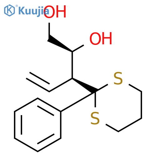 4-Pentene-1,2-diol, 3-(2-phenyl-1,3-dithian-2-yl)-, (2S,3S)- structure