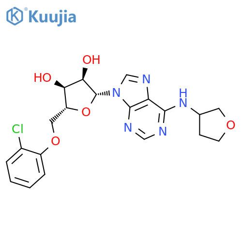 Adenosine, 5'-O-(2-chlorophenyl)-N-(tetrahydro-3-furanyl)- structure