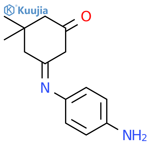 Cyclohexanone, 5-[(4-aminophenyl)imino]-3,3-dimethyl- structure