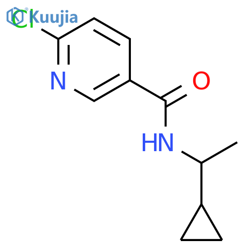 3-Pyridinecarboxamide, 6-chloro-N-(1-cyclopropylethyl)- structure