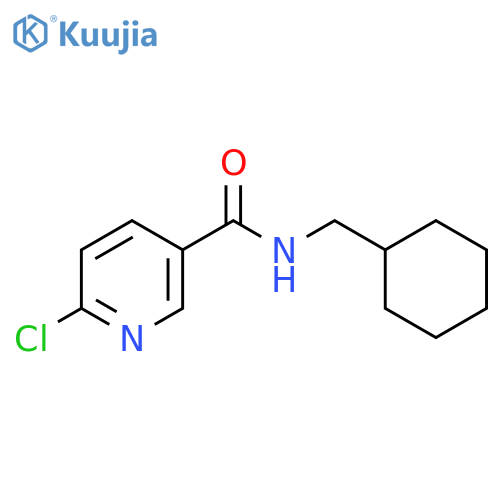 6-chloro-N-(cyclohexylmethyl)pyridine-3-carboxamide structure