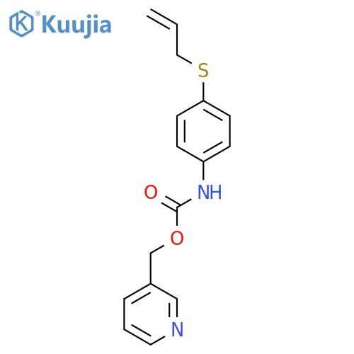 Carbamic acid, [4-(2-propenylthio)phenyl]-, 3-pyridinylmethyl ester structure