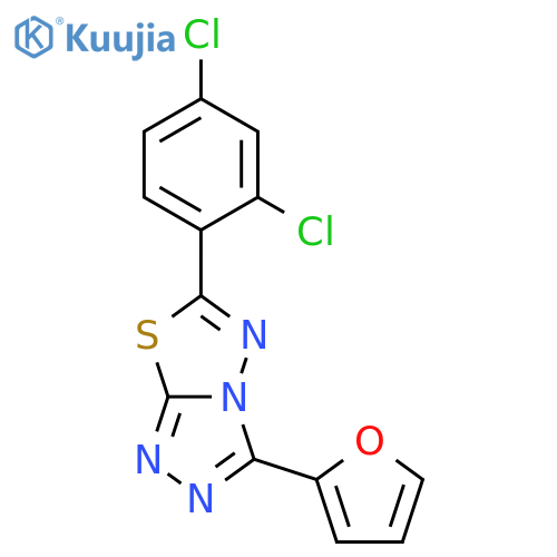 6-(2,4-dichlorophenyl)-3-(2-furyl)[1,2,4]triazolo[3,4-b][1,3,4]thiadiazole structure