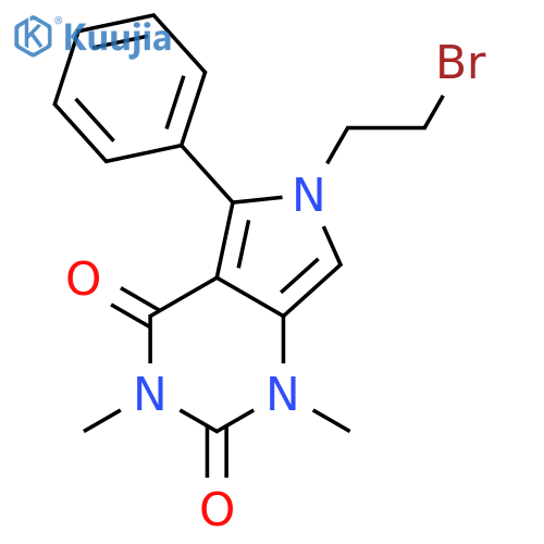 6-(2-Bromoethyl)-1,3-dimethyl-5-phenyl-1H-pyrrolo3,4-dpyrimidine-2,4(3H,6H)-dione structure
