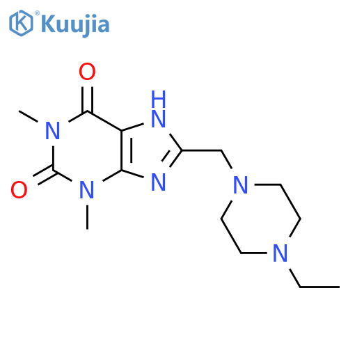 8-(4-ethylpiperazin-1-yl)methyl-1,3-dimethyl-2,3,6,7-tetrahydro-1H-purine-2,6-dione structure