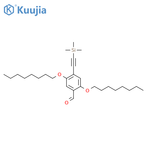 2,5-Bis(octyloxy)-4-[(trimethylsilyl)ethynyl]benzaldehyde structure