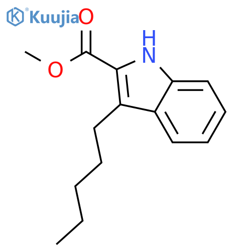 1H-INDOLE-2-CARBOXYLIC ACID, 3-PENTYL-, METHYL ESTER structure