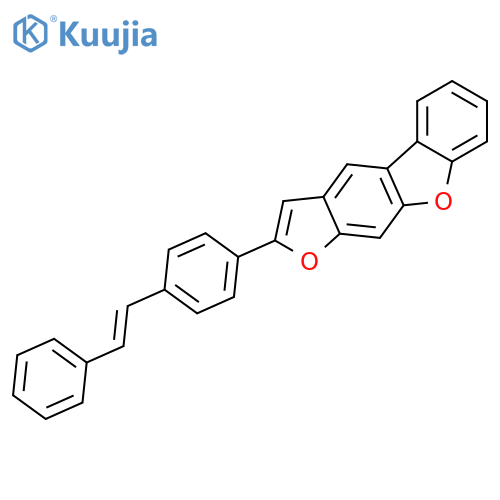 BENZOFURO[6,5-B]BENZOFURAN, 2-[4-(2-PHENYLETHENYL)PHENYL]- structure