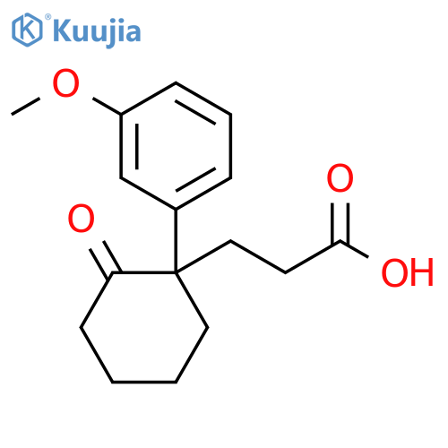 Cyclohexanepropanoic acid, 1-(3-methoxyphenyl)-2-oxo- structure