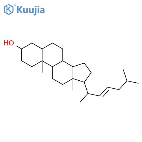 (3beta,5alpha,22E)-cholest-22-en-3-ol structure
