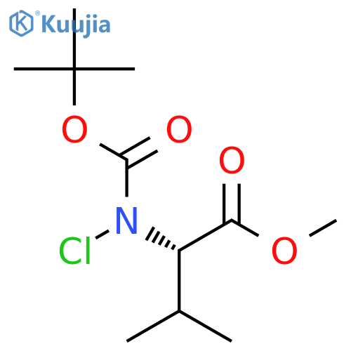 L-VALINE, N-CHLORO-N-[(1,1-DIMETHYLETHOXY)CARBONYL]-, METHYL ESTER structure