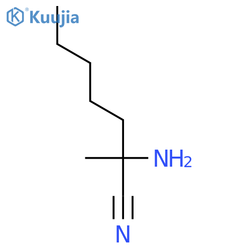 2-amino-2-methylheptanenitrile structure
