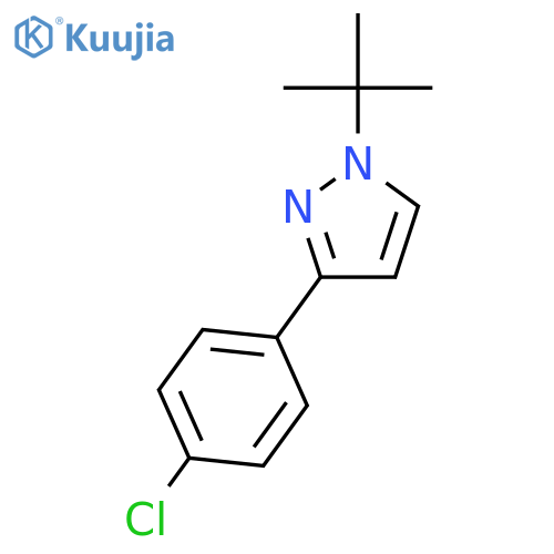 1H-Pyrazole, 3-(4-chlorophenyl)-1-(1,1-dimethylethyl)- structure