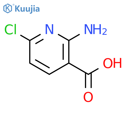 2-amino-6-chloro-pyridine-3-carboxylic acid structure