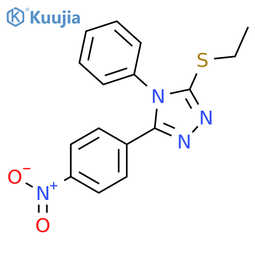 3-(ethylsulfanyl)-5-(4-nitrophenyl)-4-phenyl-4H-1,2,4-triazole structure