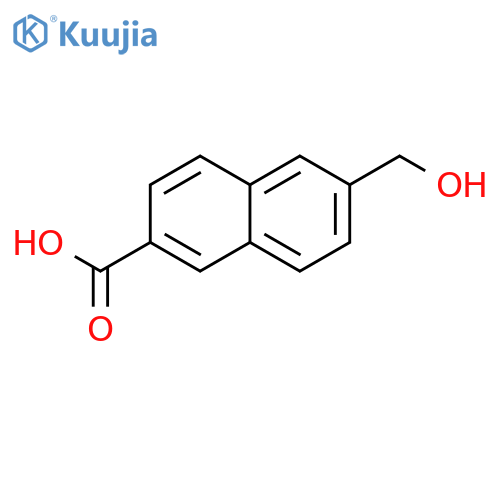 6-(hydroxymethyl)naphthalene-2-carboxylic acid structure