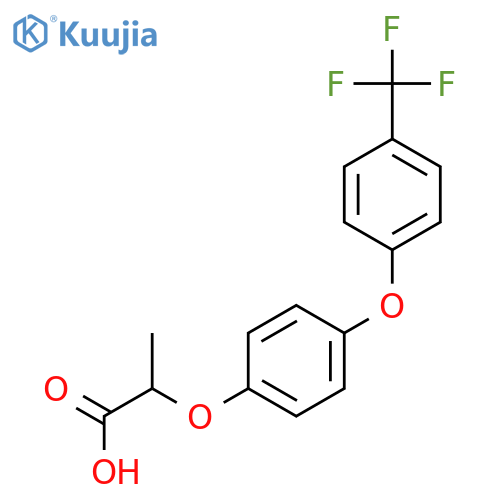 2-(4-(4-(Trifluoromethyl)phenoxy)phenoxy)propanoic acid structure