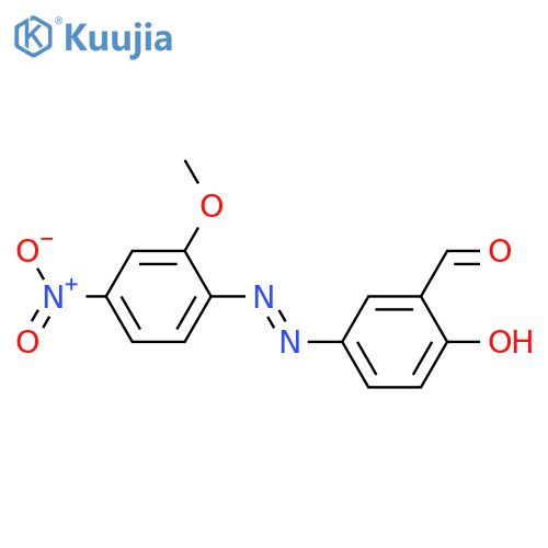 BENZALDEHYDE, 2-HYDROXY-5-[(2-METHOXY-4-NITROPHENYL)AZO]- structure