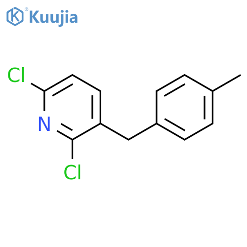 Pyridine, 2,6-dichloro-3-[(4-methylphenyl)methyl]- structure