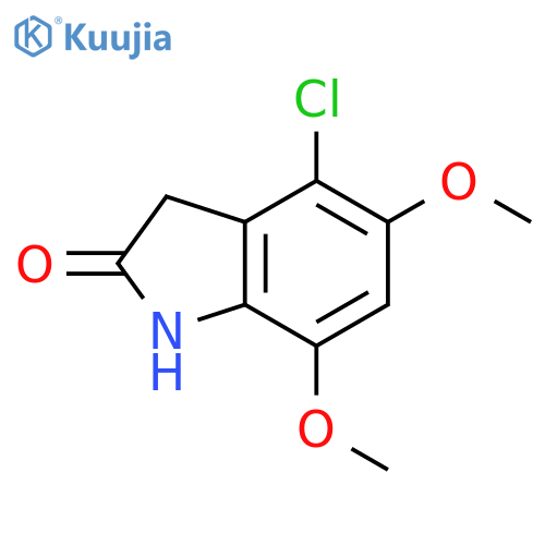 2H-Indol-2-one, 4-chloro-1,3-dihydro-5,7-dimethoxy- structure