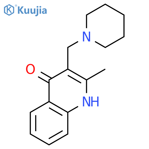 4(1H)-QUINOLINONE, 2-METHYL-3-(1-PIPERIDINYLMETHYL)- structure